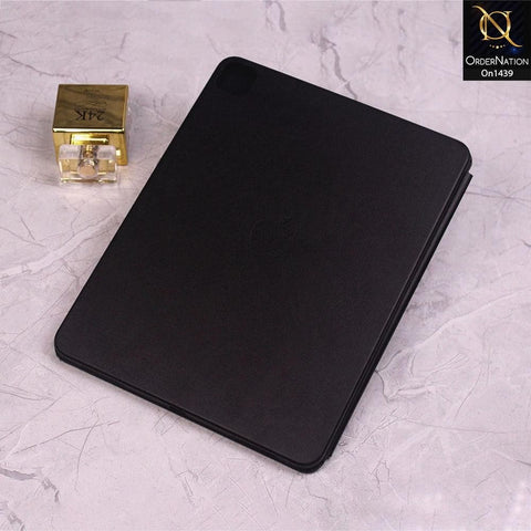 iPad Pro 12.9 (2020) - Black - PU Leather Smart Book Foldable Case