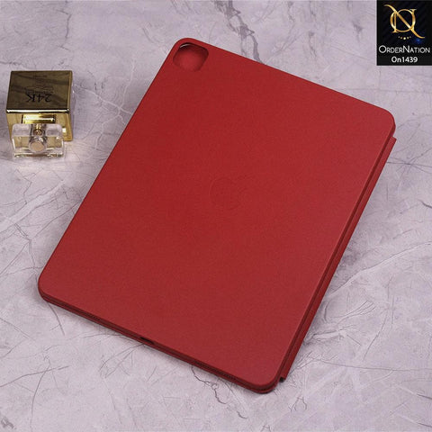 iPad Pro 12.9 (2020) - Red - PU Leather Smart Book Foldable Case