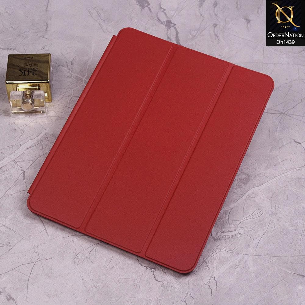 iPad Pro 12.9 (2020) - Red - PU Leather Smart Book Foldable Case