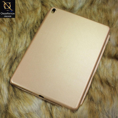 PU Leather Smart Book Foldable Case For iPad Air (1st gen) 9.7-inch (2013) - Golden