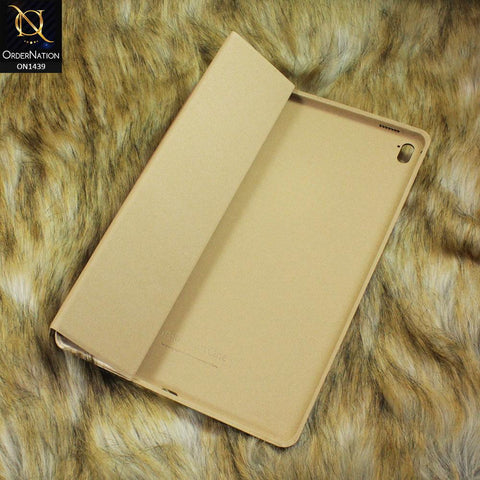 PU Leather Smart Book Foldable Case For iPad Air (1st gen) 9.7-inch (2013) - Golden