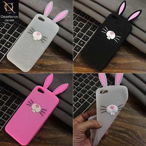 iPhone 8 / 7 Cover - Pink - Soft Silicone 3D Cute Cartoon Case