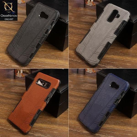Samsung Galaxy Grand Prime Pro / J2 Pro 2018 Cover - Brown - Luxury Soft Leather Raxine Case
