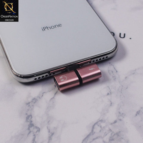 Lightning Adapter - Pink - 3.5mm Audio Interface bluetooth Lightning Adapter