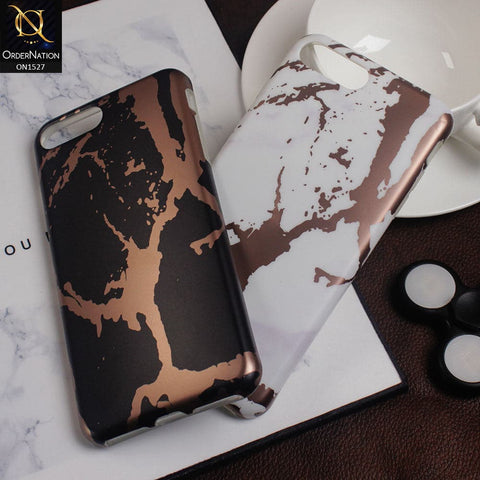 Luxury HQ Rose Chrome Plating Marble Soft Case For iPhone 6S / 6 - Black