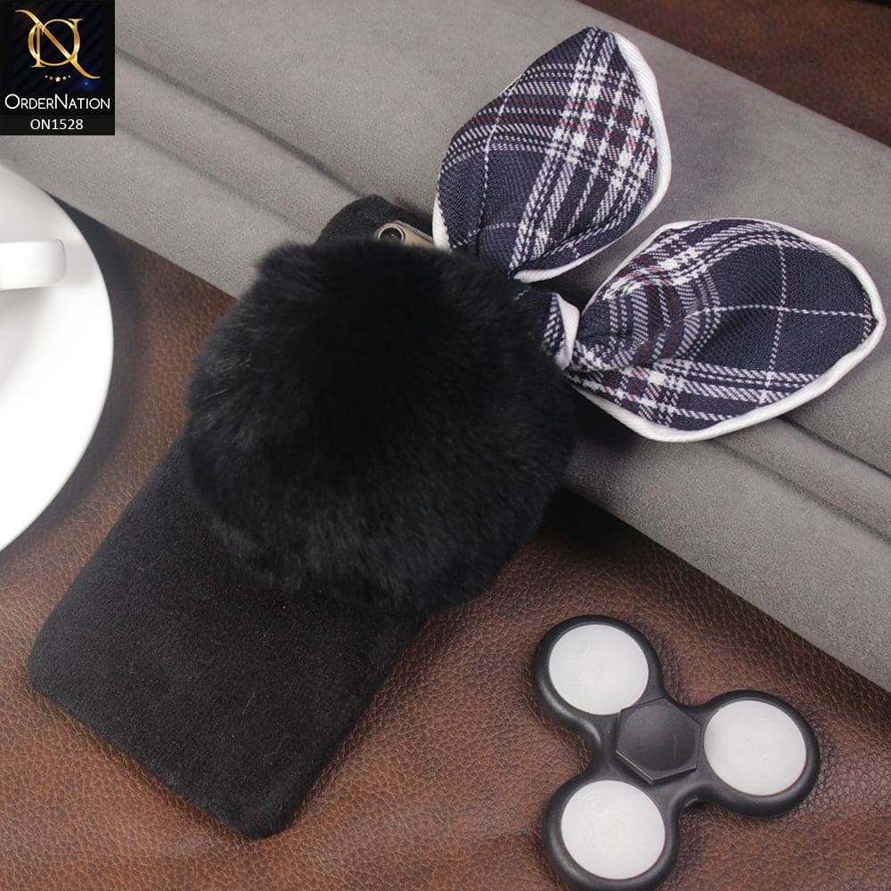 iPhone 6S / 6 Cover - Black - Cute Warm 3D Cartoon Ear Fur Case