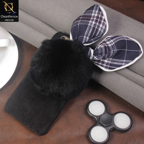 iPhone 6S / 6 Cover - Black - Cute Warm 3D Cartoon Ear Fur Case