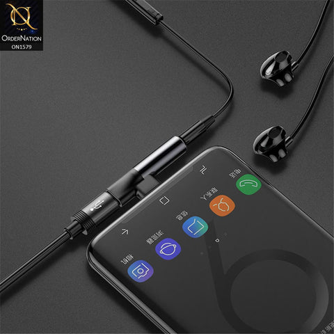 Type-C Adapter - Black - Basues L41 3.5mm Audio Interface Type-C Adapter