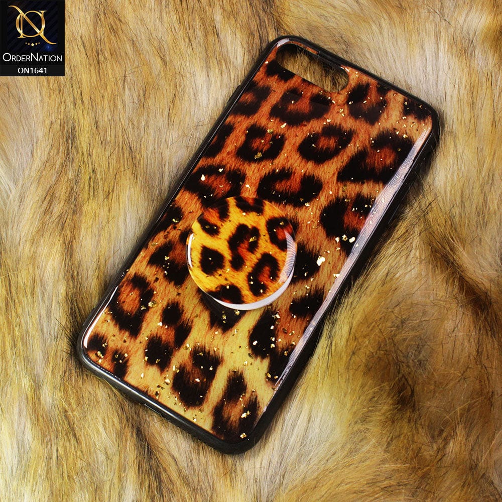 iPhone 8 Plus / 7 Plus - Yellow - Unique Print Series Soft Case With Matching Mobile holder