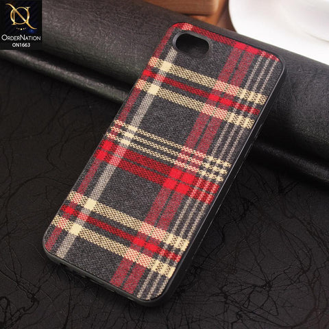 Oppo A1k Cover - Soft Check Febric Phenomenal Style Case