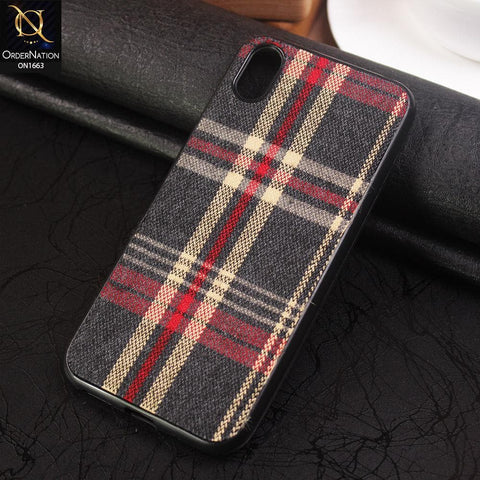 Huawei Honor 8S Cover - Soft Check Febric Phenomenal Style Case