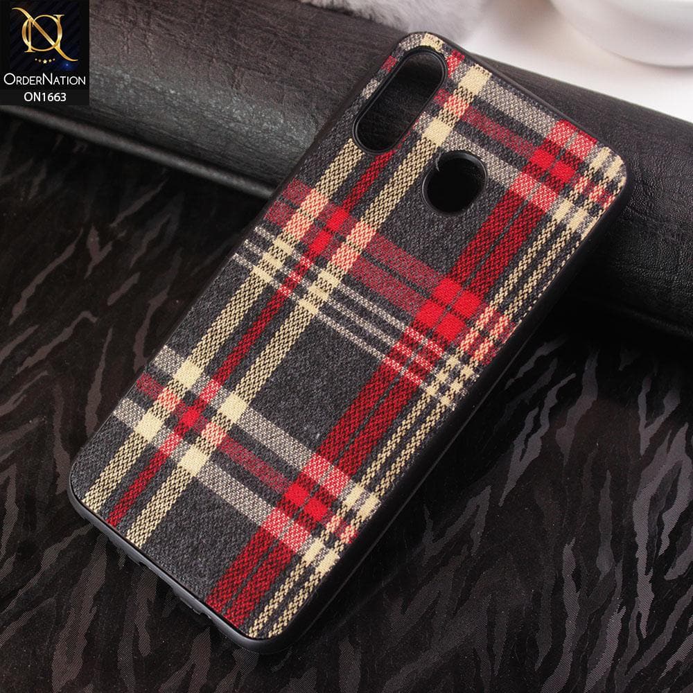 Samsung Galaxy M20 Cover - Soft Check Febric Phenomenal Style Case