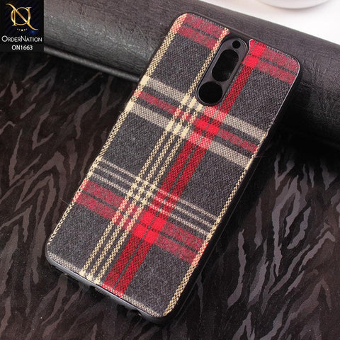 Huawei Mate 10 Lite Cover - Soft Check Febric Phenomenal Style Case