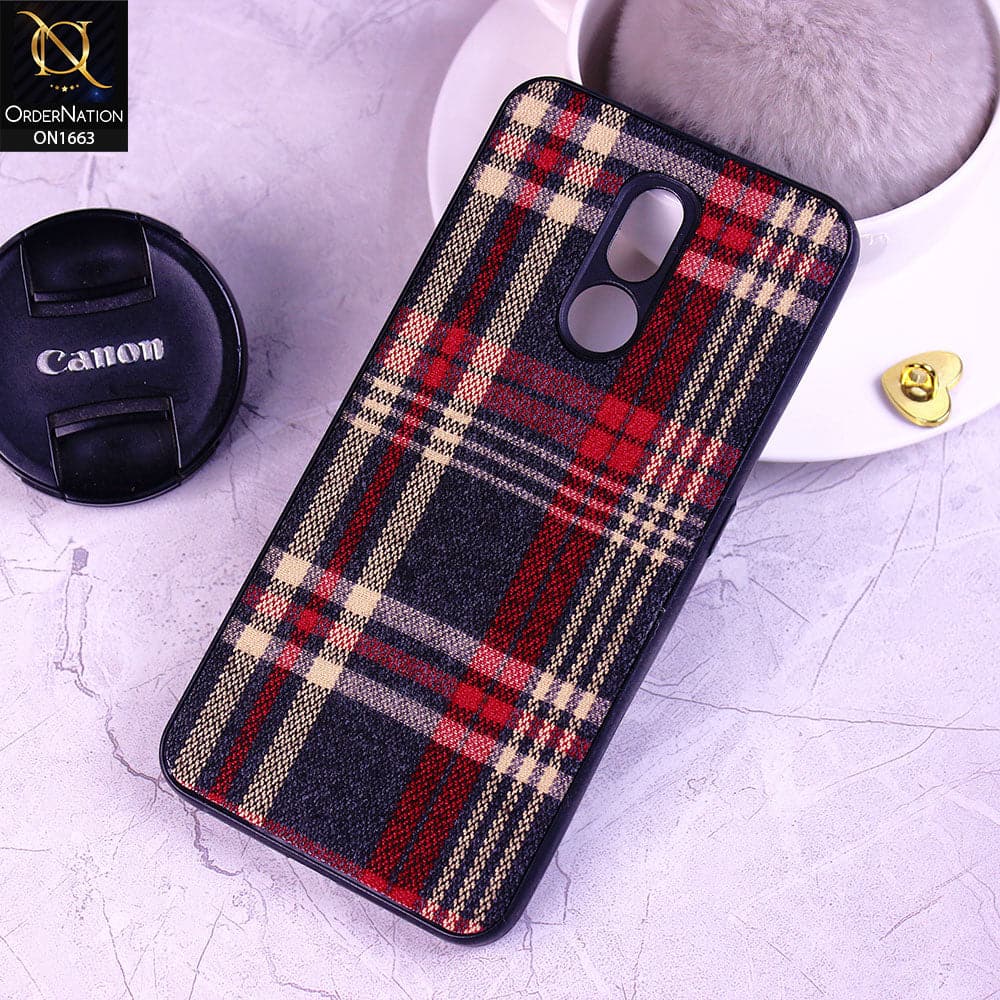 Nokia 3.2 Cover - Soft Check Febric Phenomenal Style Case