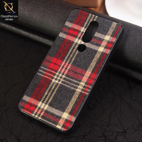 Nokia 5.1 Plus / Nokia X5 Cover - Soft Check Febric Phenomenal Style Case