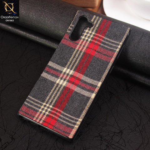 Samsung Galaxy Note 10 Cover - Soft Check Febric Phenomenal Style Case