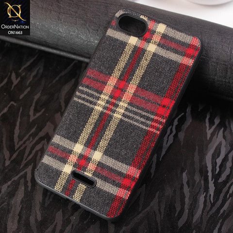 Xiaomi Redmi 6A Cover - Soft Check Febric Phenomenal Style Case