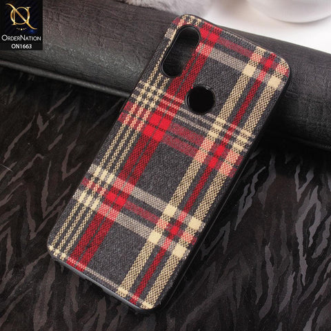 Xiaomi Redmi 7 Cover - Soft Check Febric Phenomenal Style Case