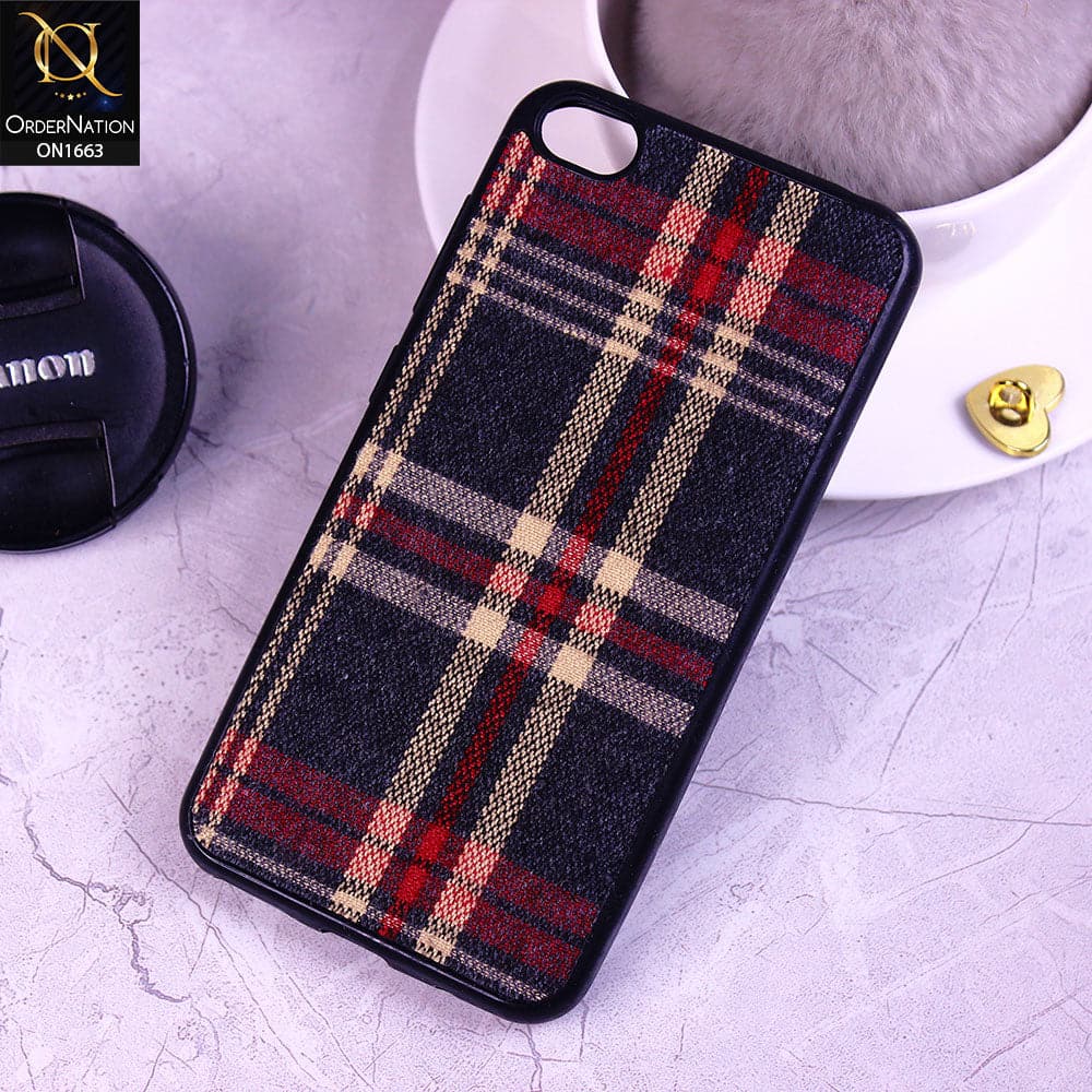 Xiaomi Redmi Go Cover - Soft Check Febric Phenomenal Style Case