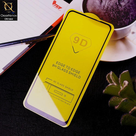 Oppo A72 Protector - Black - Xtreme Quality 9D Tempered Glass With 9H Hardness