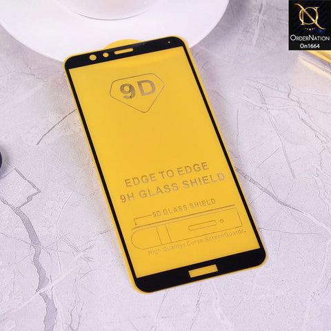 Huawei Honor 7X - Black - Xtreme Quality 9D Tempered Glass With 9H Hardness