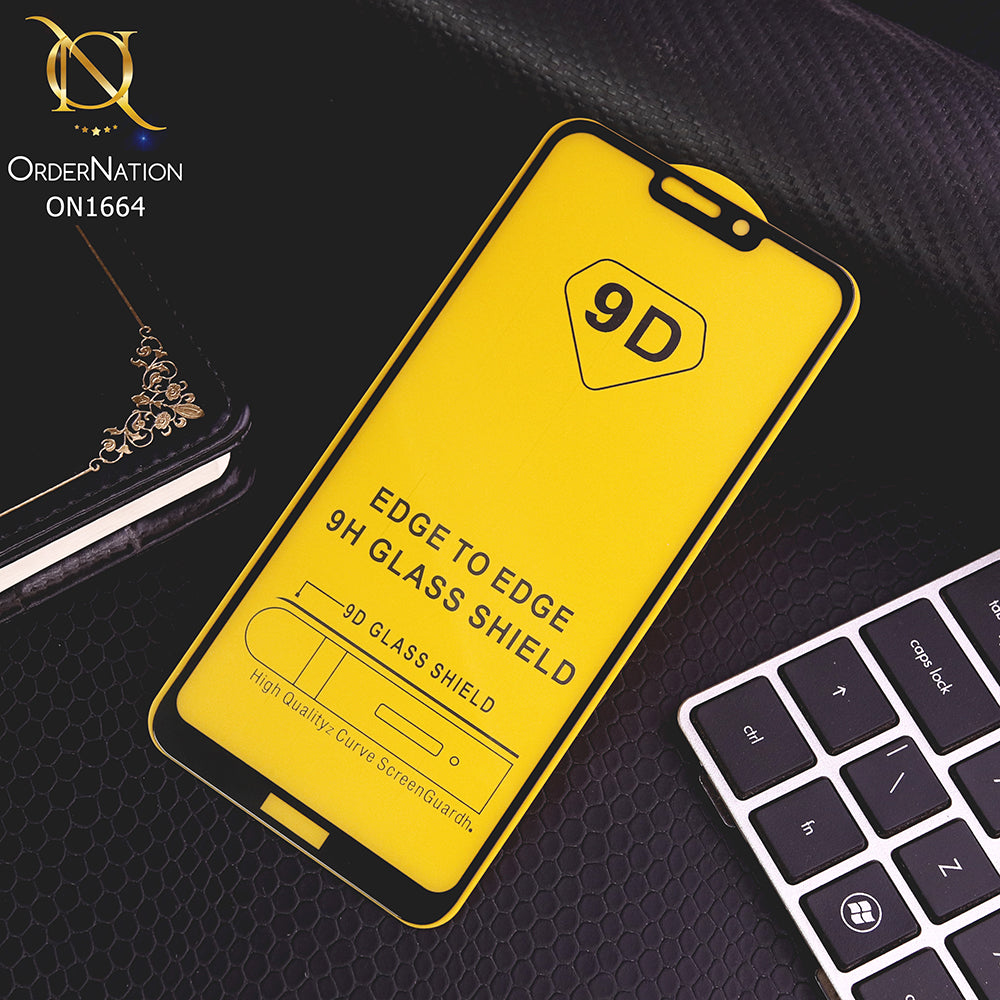 Huawei Honor 8S Screen Protector - Black - Xtreme Quality 9D Tempered Glass Screen Protector