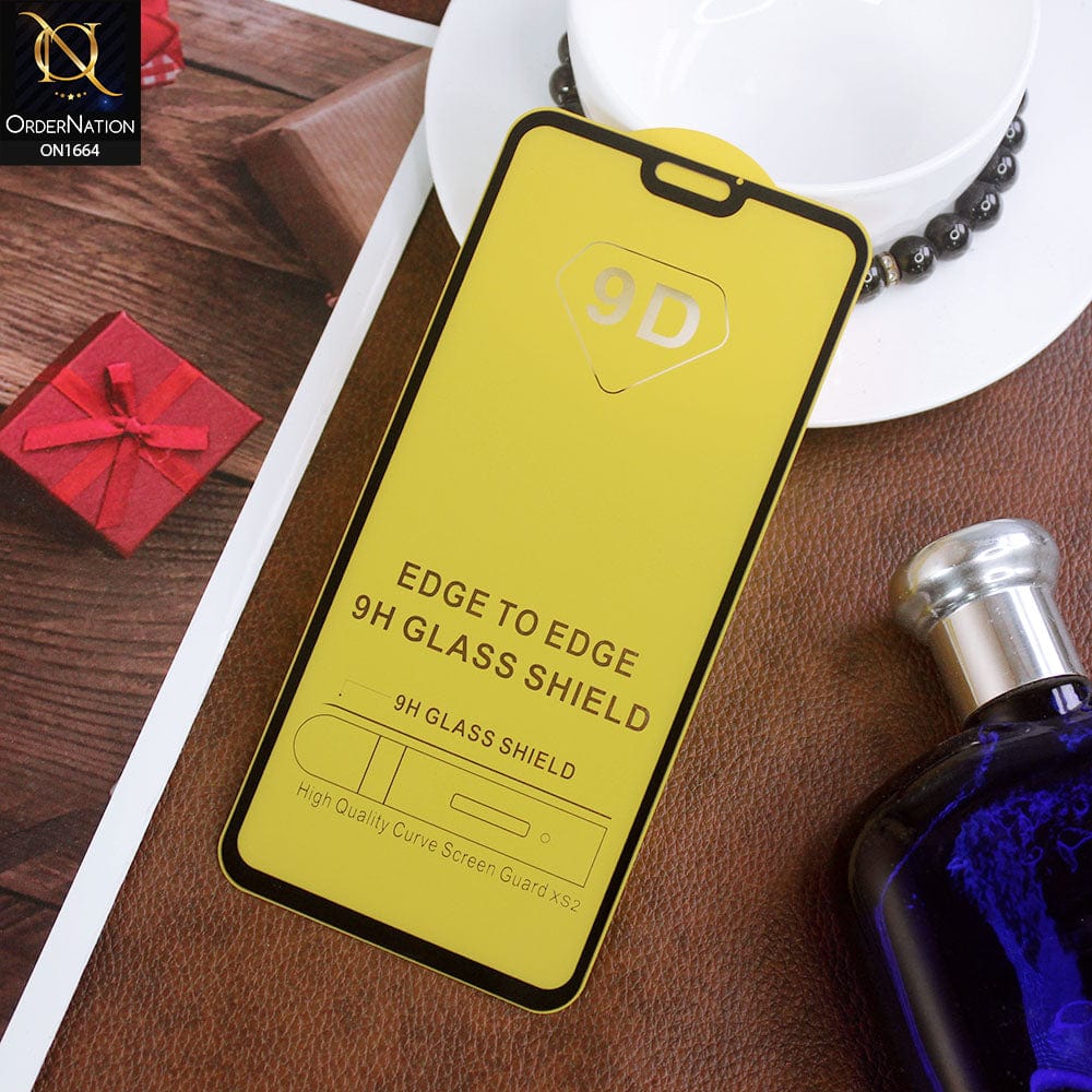 Huawei Honor 8X Cover - Black - Xtreme Quality 9D Tempered Glass With 9H Hardness