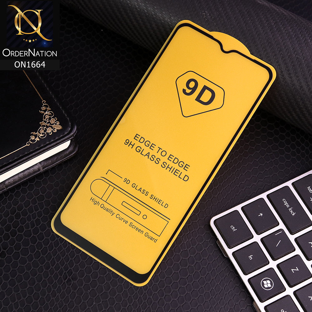 Oppo A15 Screen Protector - Black - Xtreme Quality 9D Tempered Glass Screen Protector