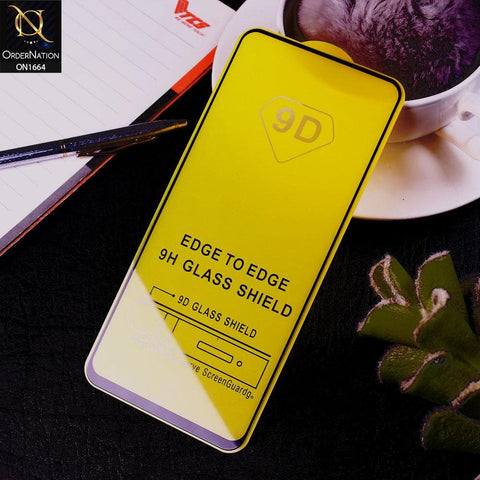Realme 6 Protector - Black - Xtreme Quality 9D Tempered Glass With 9H Hardness