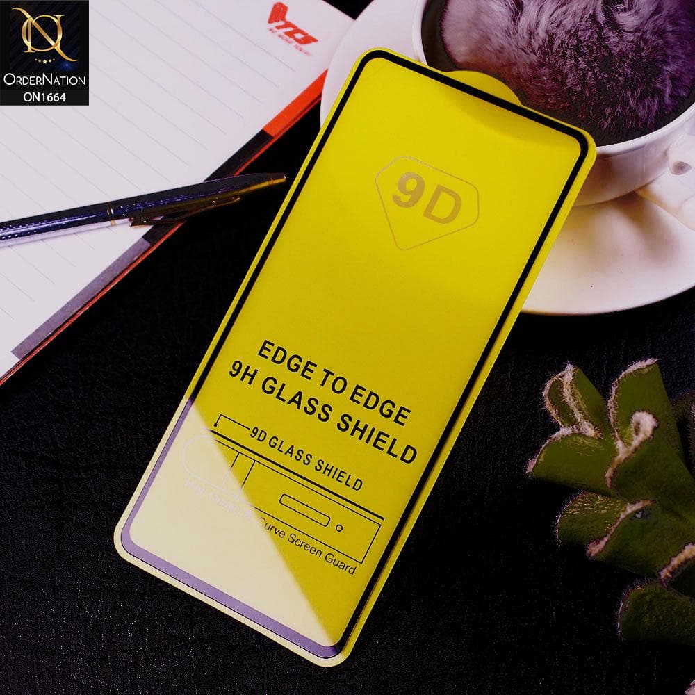 Xiaomi Redmi Note 9 Pro Protector - Black - Xtreme Quality 9D Tempered Glass With 9H Hardness