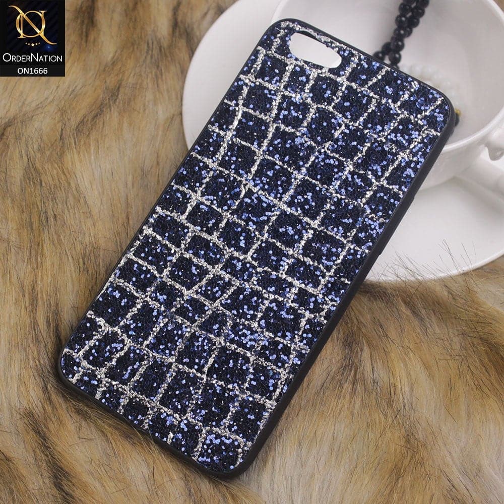 Oppo A39 Cover - Blue - Sparkle Glitter Bling Bling Fashion Pattern Soft Case