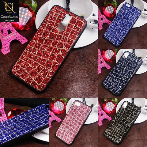 Sparkle Glitter Bling Bling Fashion Pattern Soft Case For Vivo Y91 / Y95 - Black