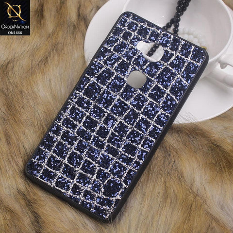 Sparkle Glitter Bling Bling Fashion Pattern Soft Case For Huawei Honor 5X - Blue