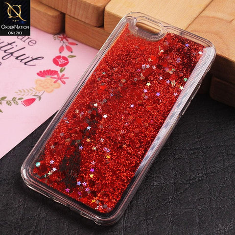 iPhone 6s Plus / 6 Plus Cover - Red - Stylish Liquid Water Glitter Case