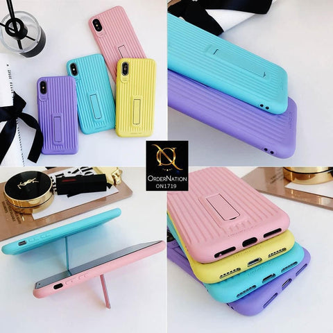3D Youthful Candy Style Kickstand Case For iPhone XS Max - Yellow