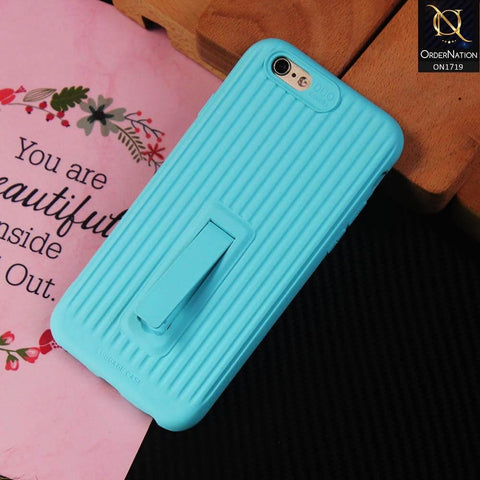3D Youthful Candy Style Kickstand Case For iPhone 6S / 6 - Sky Blue