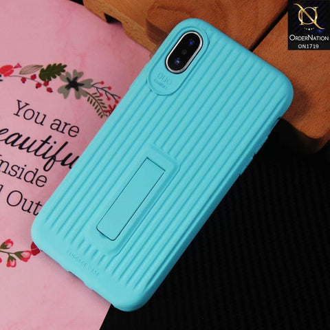 3D Youthful Candy Style Kickstand Case For iPhone XR - Sky Blue