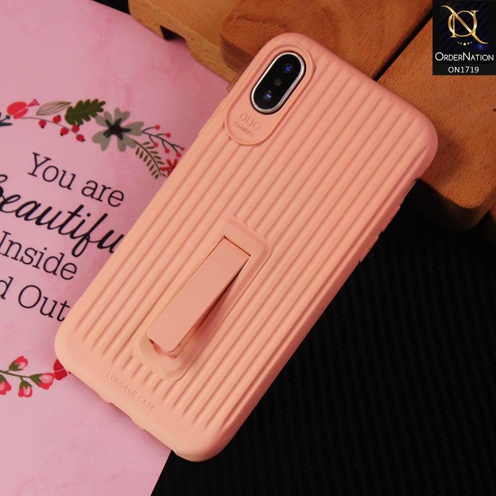 3D Youthful Candy Style Kickstand Case For iPhone XS Max - Pink