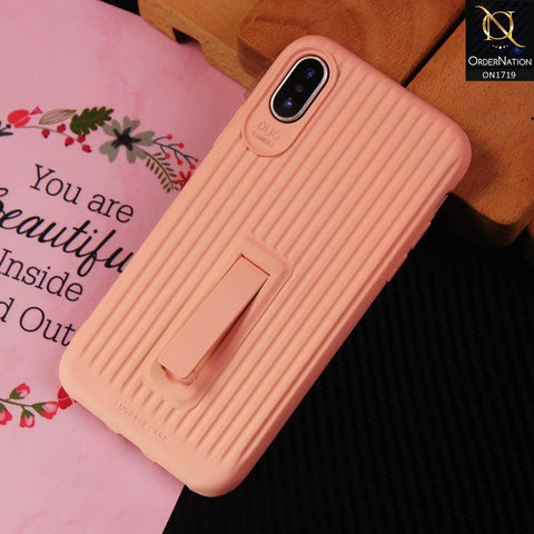 3D Youthful Candy Style Kickstand Case For iPhone XS Max - Pink
