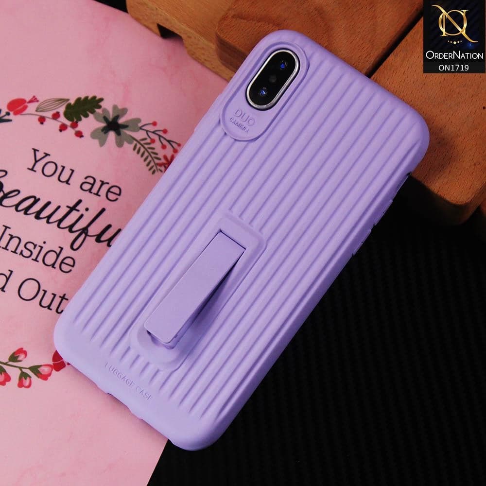 3D Youthful Candy Style Kickstand Case For iPhone XS Max - Purple