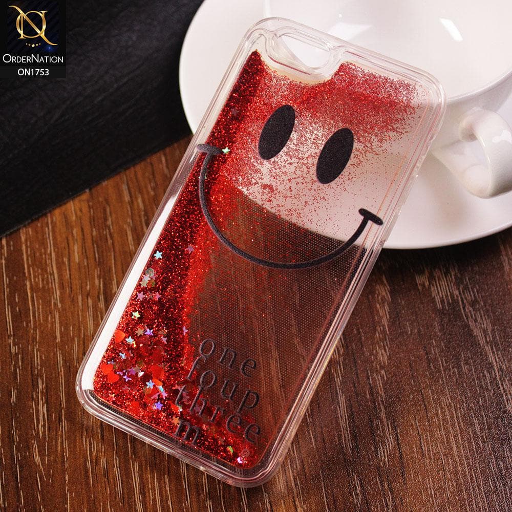 iPhone 6S / 6 Cover - Red - Cute Glitter Smile Pattern Hard PC Back Cover