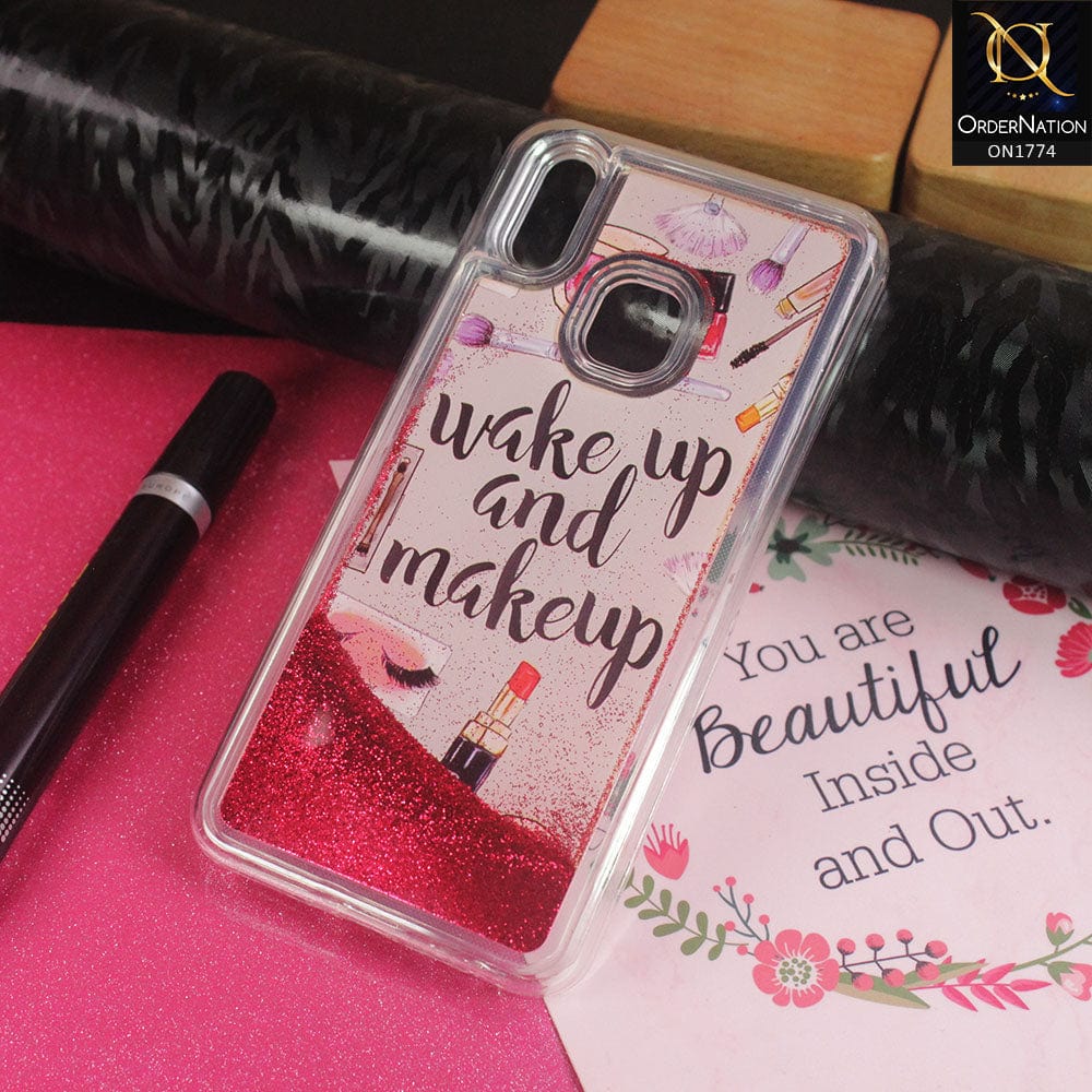 Girlish Stylish Liquid Glitter Case For Vivo V11i - Red