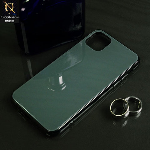 iPhone 11 Pro Cover - Pine Green - Shiny Tempered Glass Soft Case