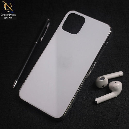 iPhone 11 Pro Cover - White - Shiny Tempered Glass Soft Case