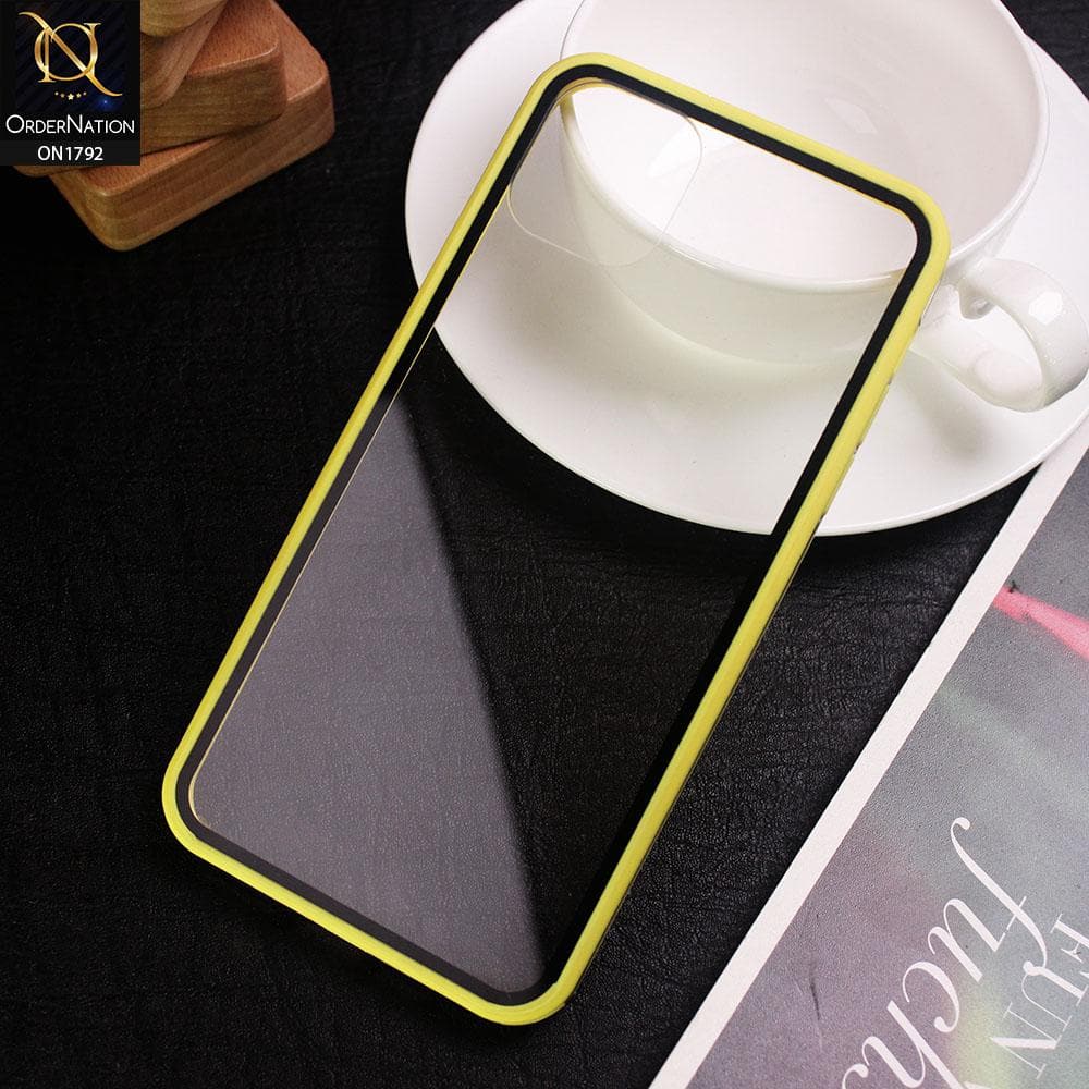 iPhone 11 Pro Max - Yellow - Shockproof Acrylic Soft Borders Back Clear Case