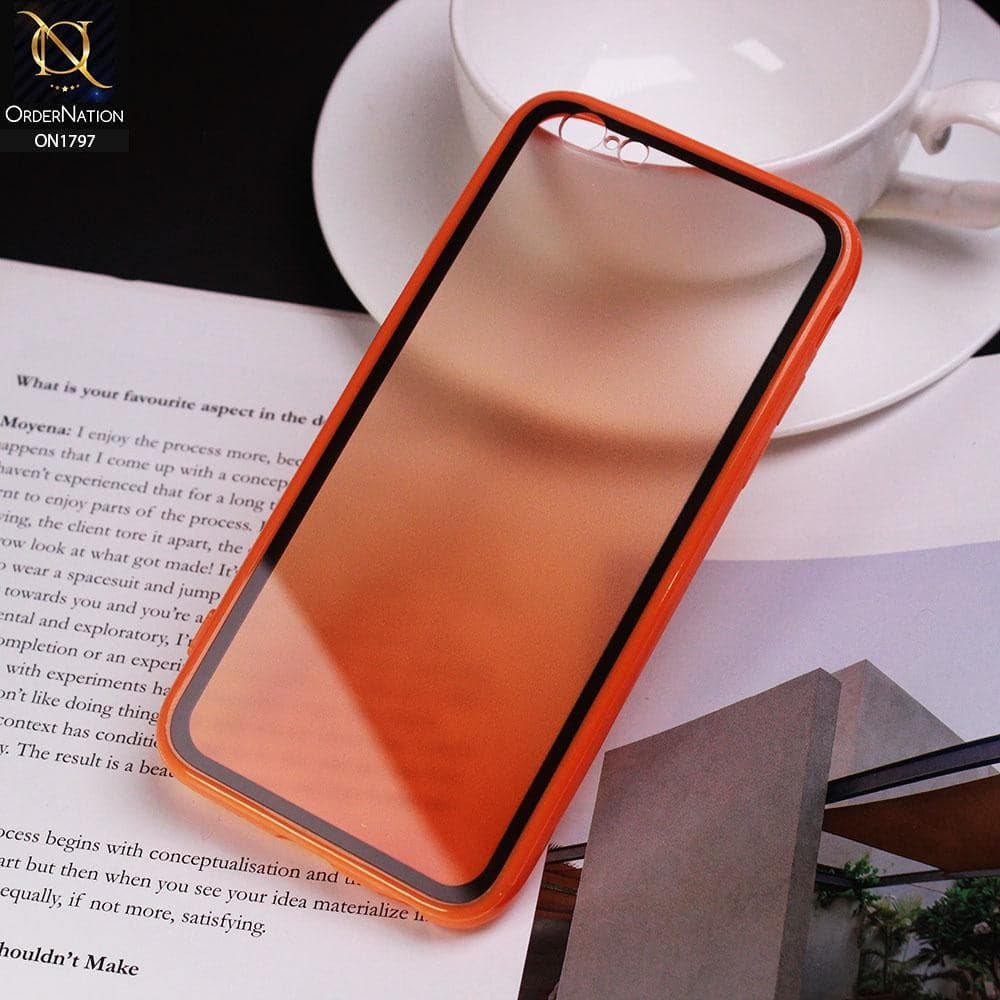 Candy Rainbow Gradient Acrylic Soft Edge Case For iPhone 6s Plus / 6 Plus - Orange