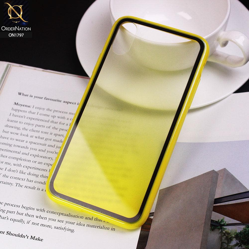 iPhone XS Max Cover - Yellow - Candy Rainbow Gradient Acrylic Soft Edge Case