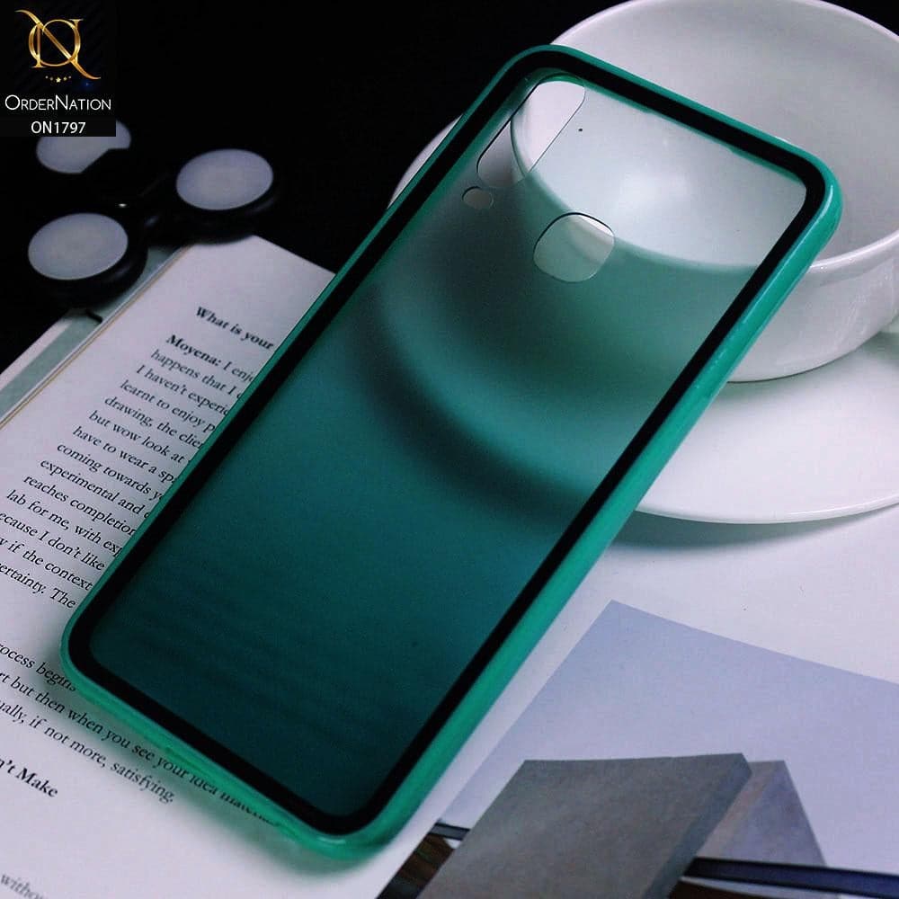 Vivo Y17 Cover - Green - Candy Rainbow Gradient Acrylic Soft Edge Case