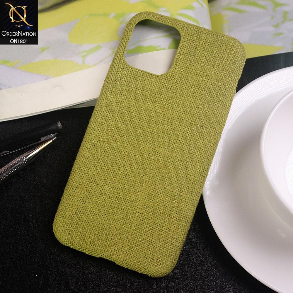 Luxury Jeans Febric Style Soft Back Shell Case For iPhone 11 Pro Max - Light Green