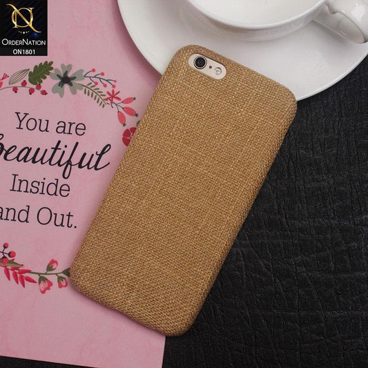 Luxury Jeans Febric Style Soft Back Shell Case For iPhone 6s Plus / 6 Plus - Brown